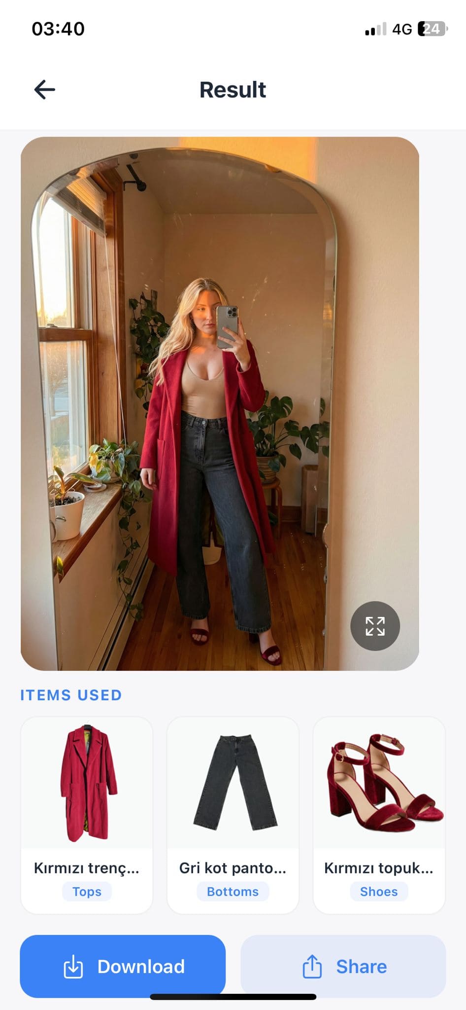 MyWear sanal deneme ekran goruntusu